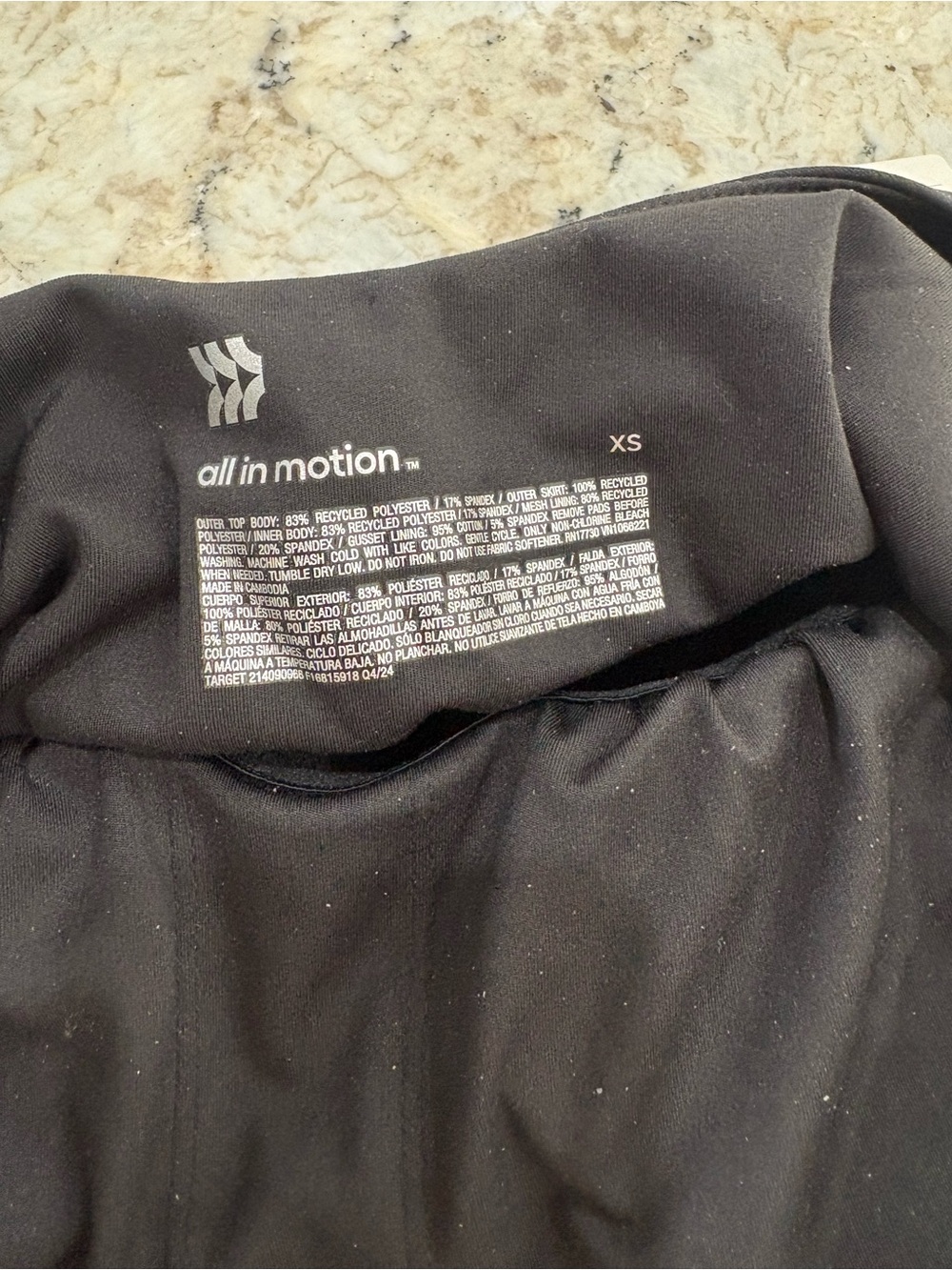 all in motion Black Pleated Square-Neck Mini Dress - Picture 3 of 7